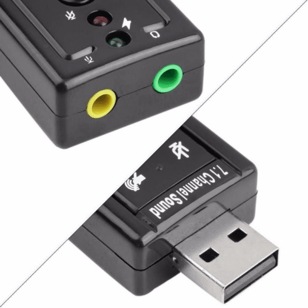 Tarjeta de Sonido 7.1 Externa USB 2.0 Para PC 3.5 mm