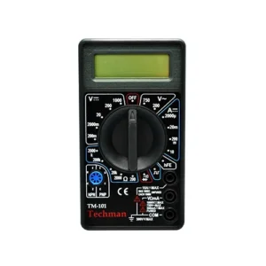 Multimetro Digital Techman Con Pito, 8 Funciones, Tm-101